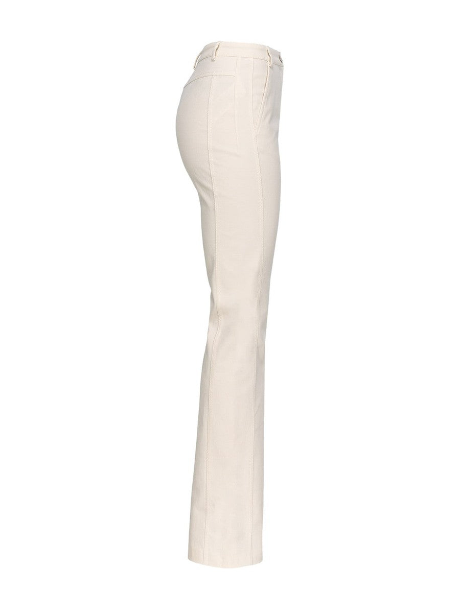 Pantalone Petreo Flared in Tricotina di Cotone Stretch-Pinko-Pantaloni-Vittorio Citro Boutique