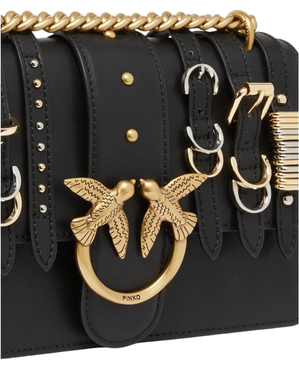 Mini Love Bag Light Pinko in Pelle con Cinturini e Tracolla Regolabile-Pinko-Borse a spalla-Vittorio Citro Boutique