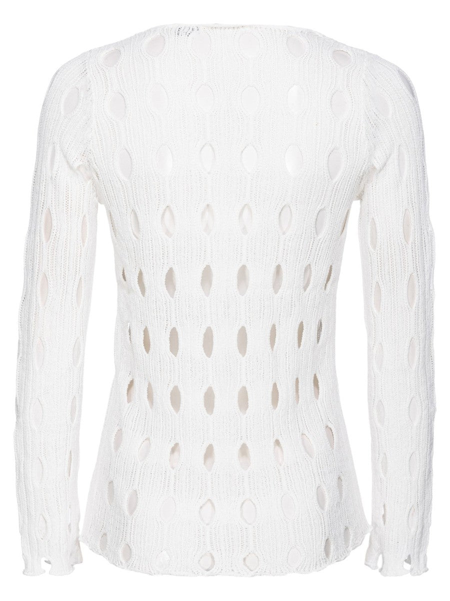 Cardigan in maglia traforata Havana-Pinko-Maglieria-Vittorio Citro Boutique