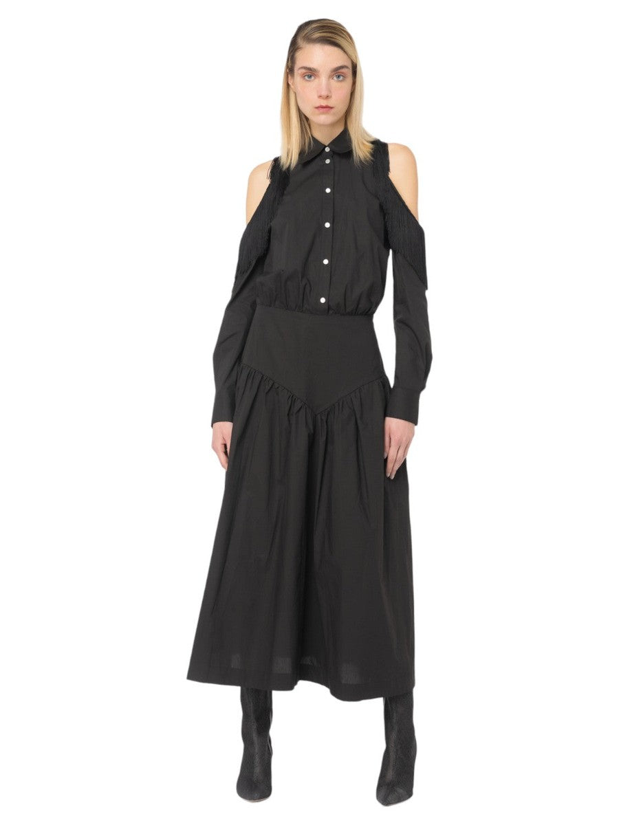 Chemisier HAZZARD Elegante con Spalle Scoperte e Frange-Pinko-Abiti-Vittorio Citro Boutique