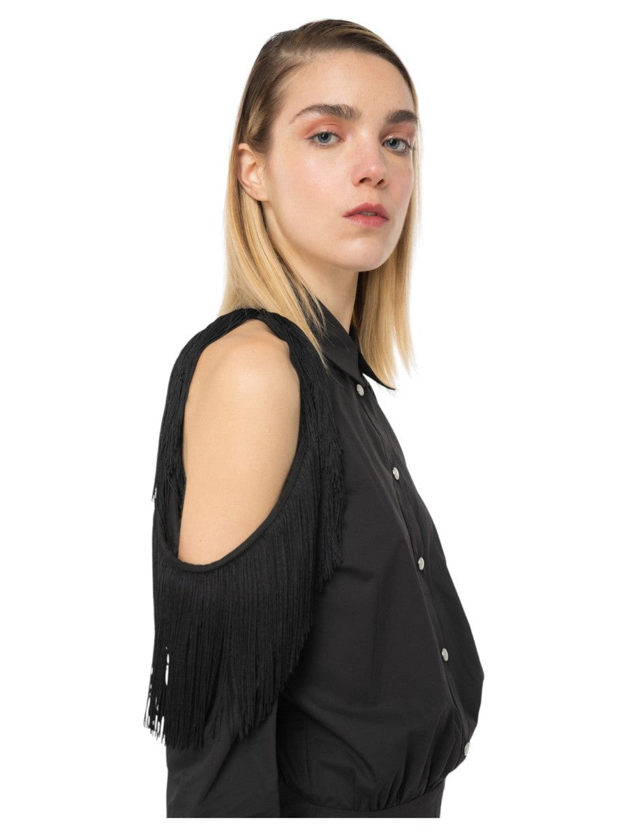 Chemisier HAZZARD Elegante con Spalle Scoperte e Frange-Pinko-Abiti-Vittorio Citro Boutique