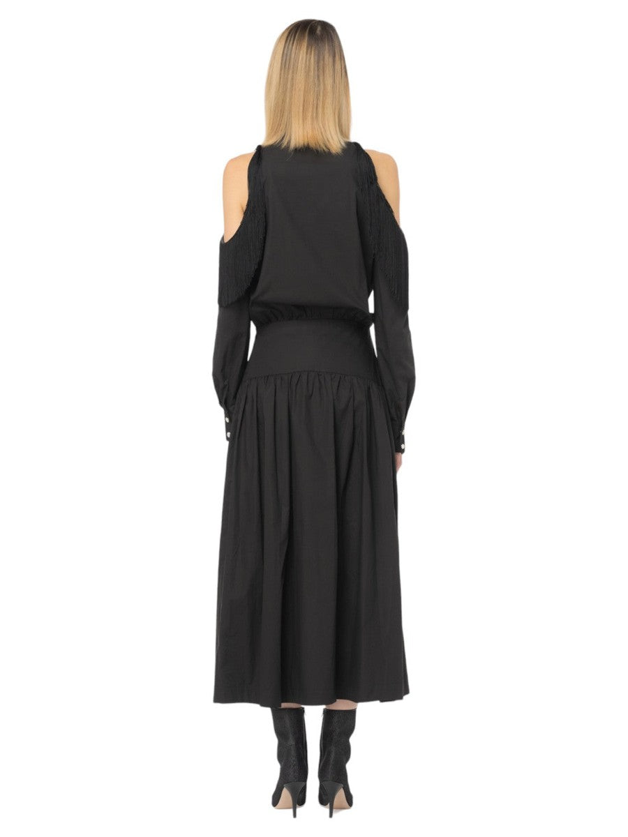 Chemisier HAZZARD Elegante con Spalle Scoperte e Frange-Pinko-Abiti-Vittorio Citro Boutique