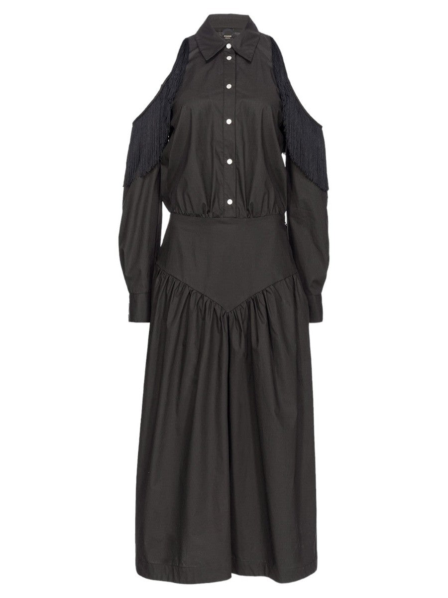 Chemisier HAZZARD Elegante con Spalle Scoperte e Frange-Pinko-Abiti-Vittorio Citro Boutique