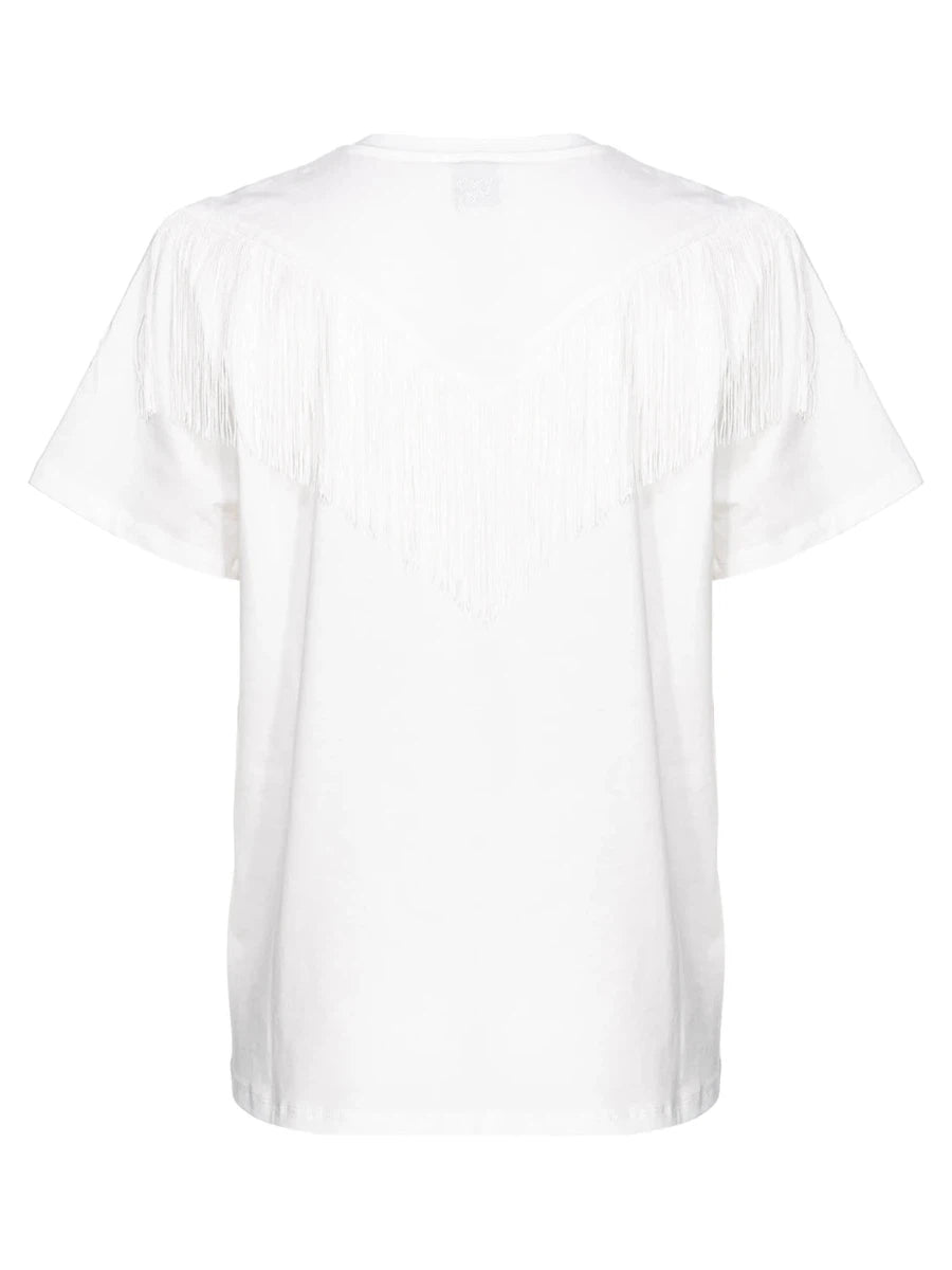 T-shirt Under World con Frange-Pinko-T-shirt-Vittorio Citro Boutique