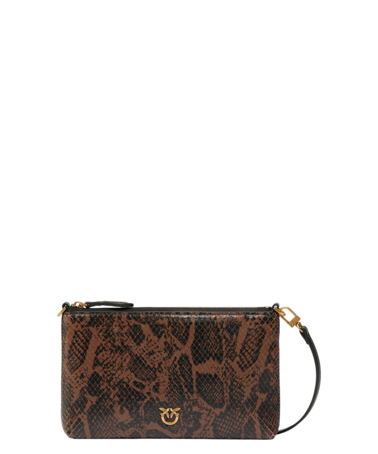 Pochette Pinko Mini Flat Orizzontale in Pelle Pitone