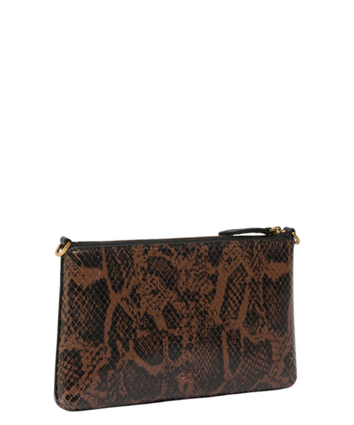 Pochette Pinko Mini Flat Orizzontale in Pelle Pitone