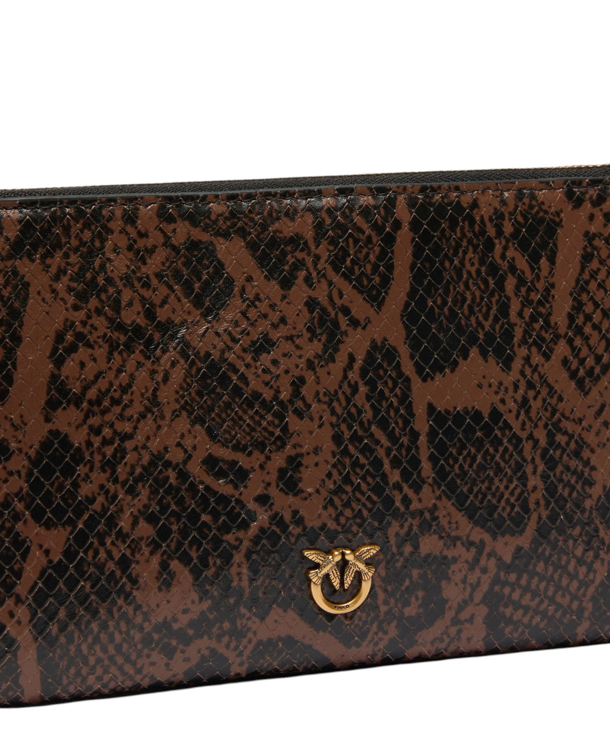 Pochette Pinko Mini Flat Orizzontale in Pelle Pitone
