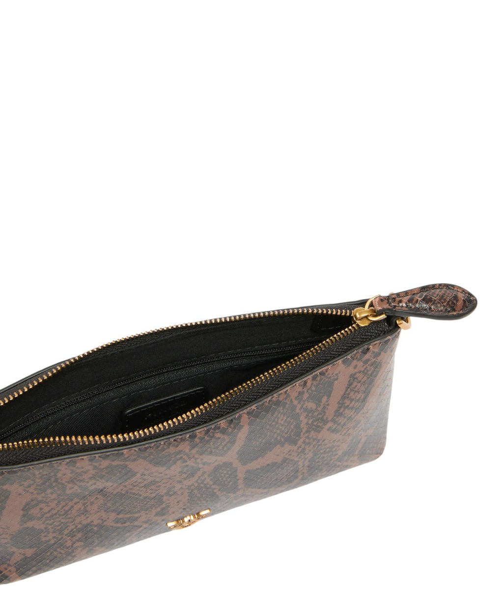 Pochette Pinko Mini Flat Orizzontale in Pelle Pitone