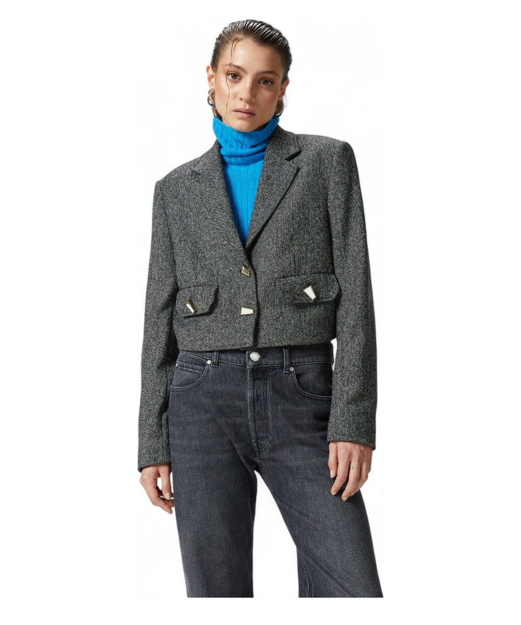 Giacca Vivona in Tweed con Dettagli in Metallo-Giacche-Pinko-Vittorio Citro Boutique