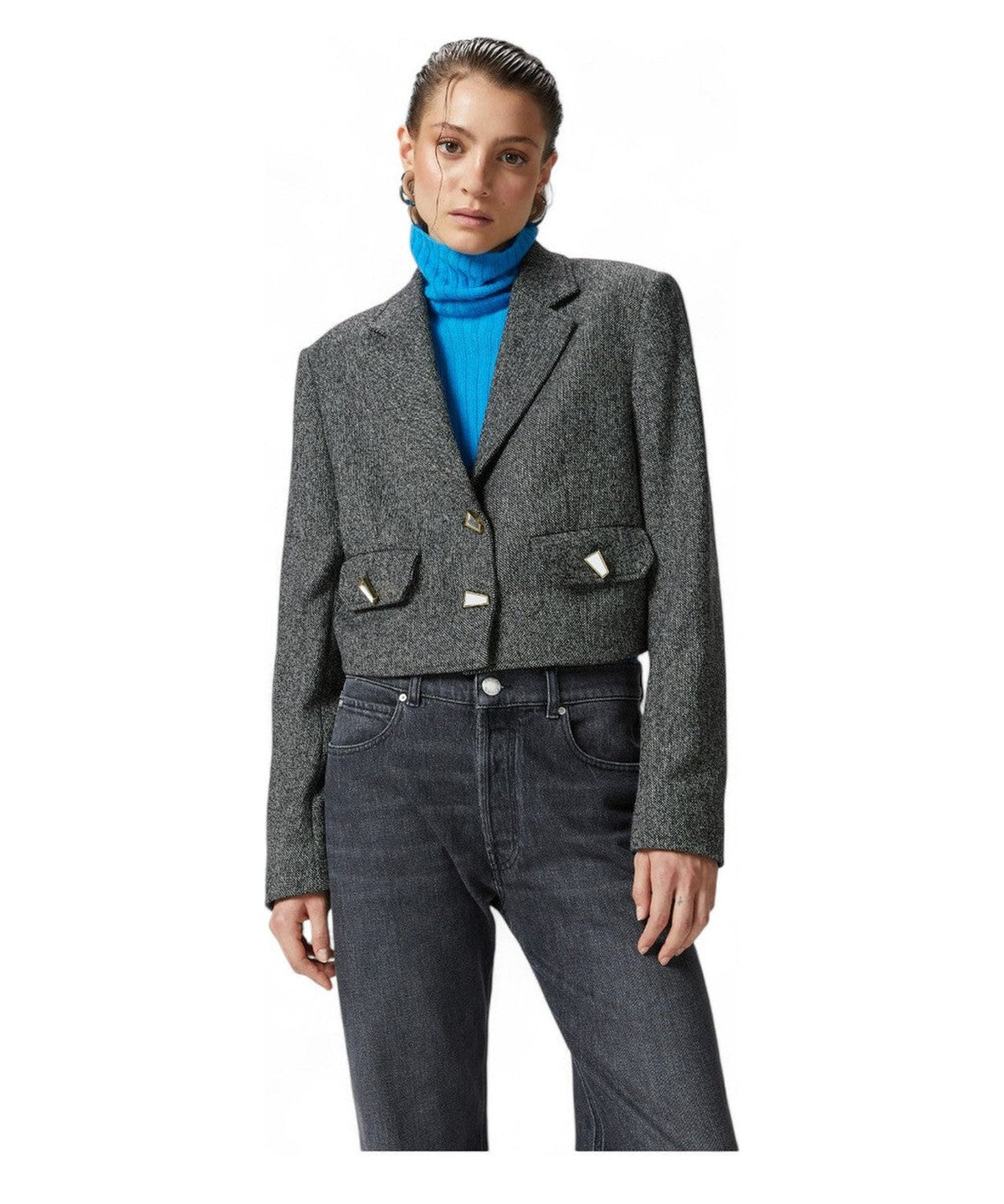 Giacca Vivona in Tweed con Dettagli in Metallo-Giacche-Pinko-Vittorio Citro Boutique