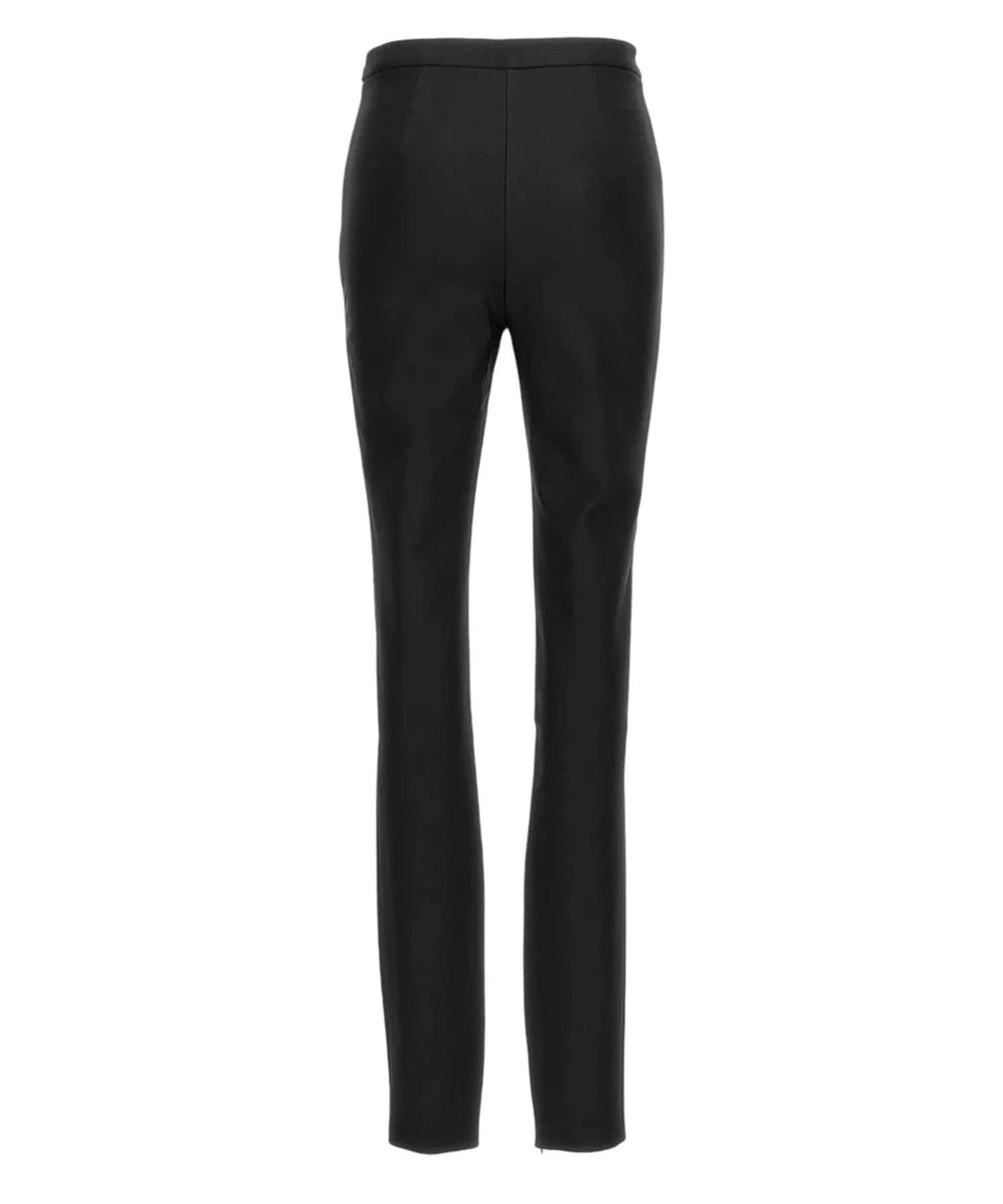 Pantaloni dritti Poe nero con piega stirata-Pinko-Pantaloni-Vittorio Citro Boutique