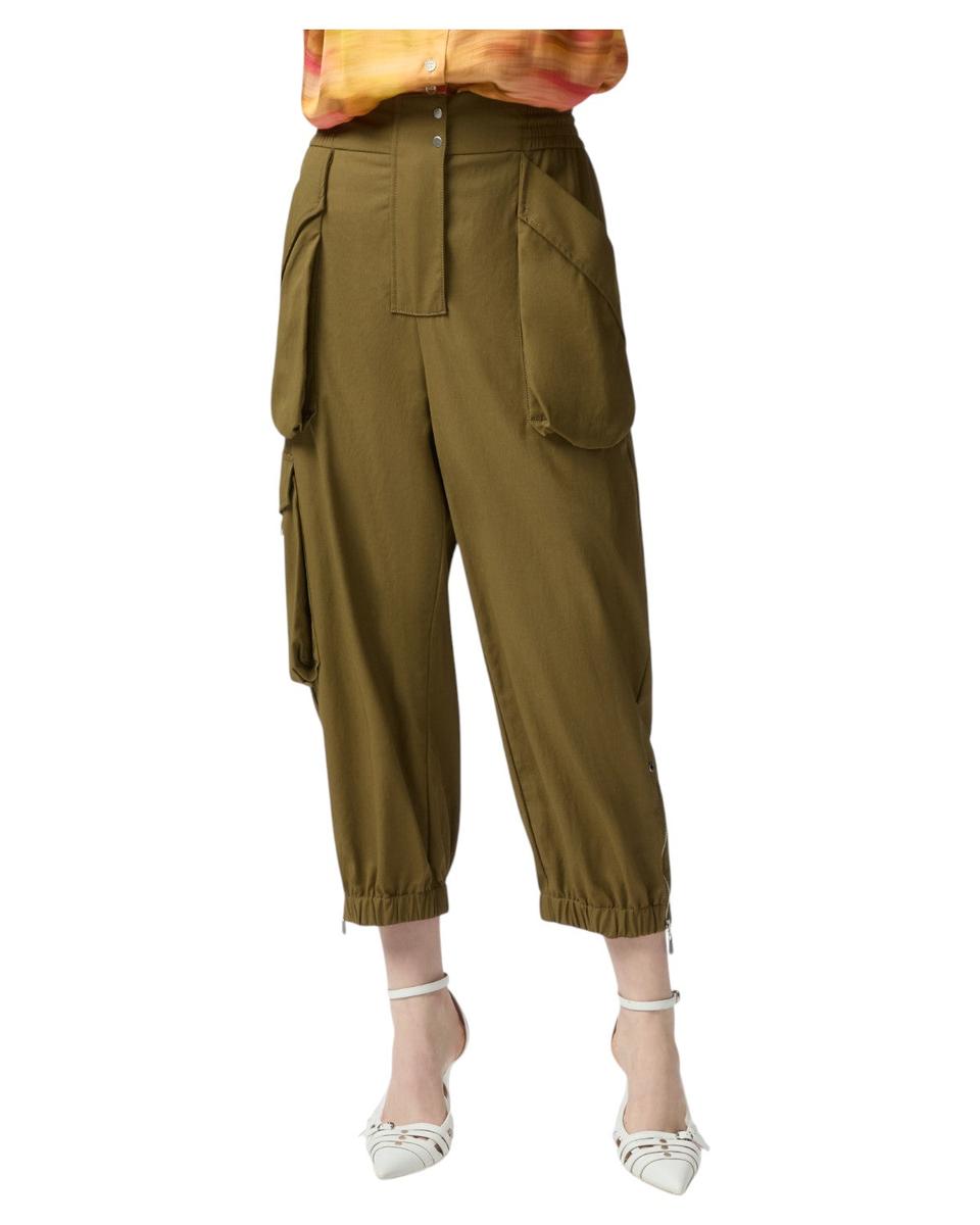 Pantaloni Cargo Donna in Cotone Leggero con Maxi Tasche e Zip alla Caviglia-Pinko-Pantaloni-Vittorio Citro Boutique