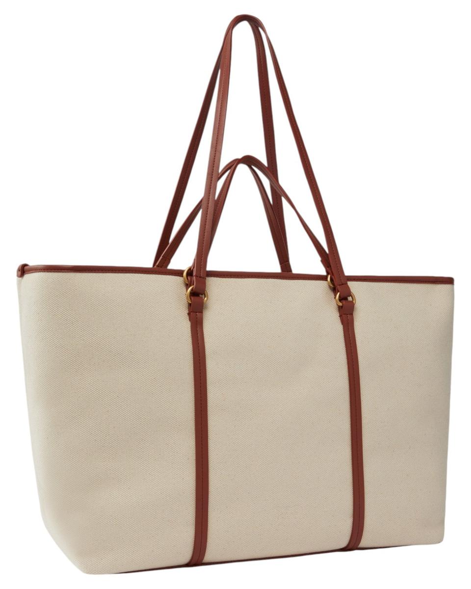 Maxi Shopper in Canvas Riciclato con Doppi Manici e Pochette Interna-Pinko-Borse a spalla-Vittorio Citro Boutique