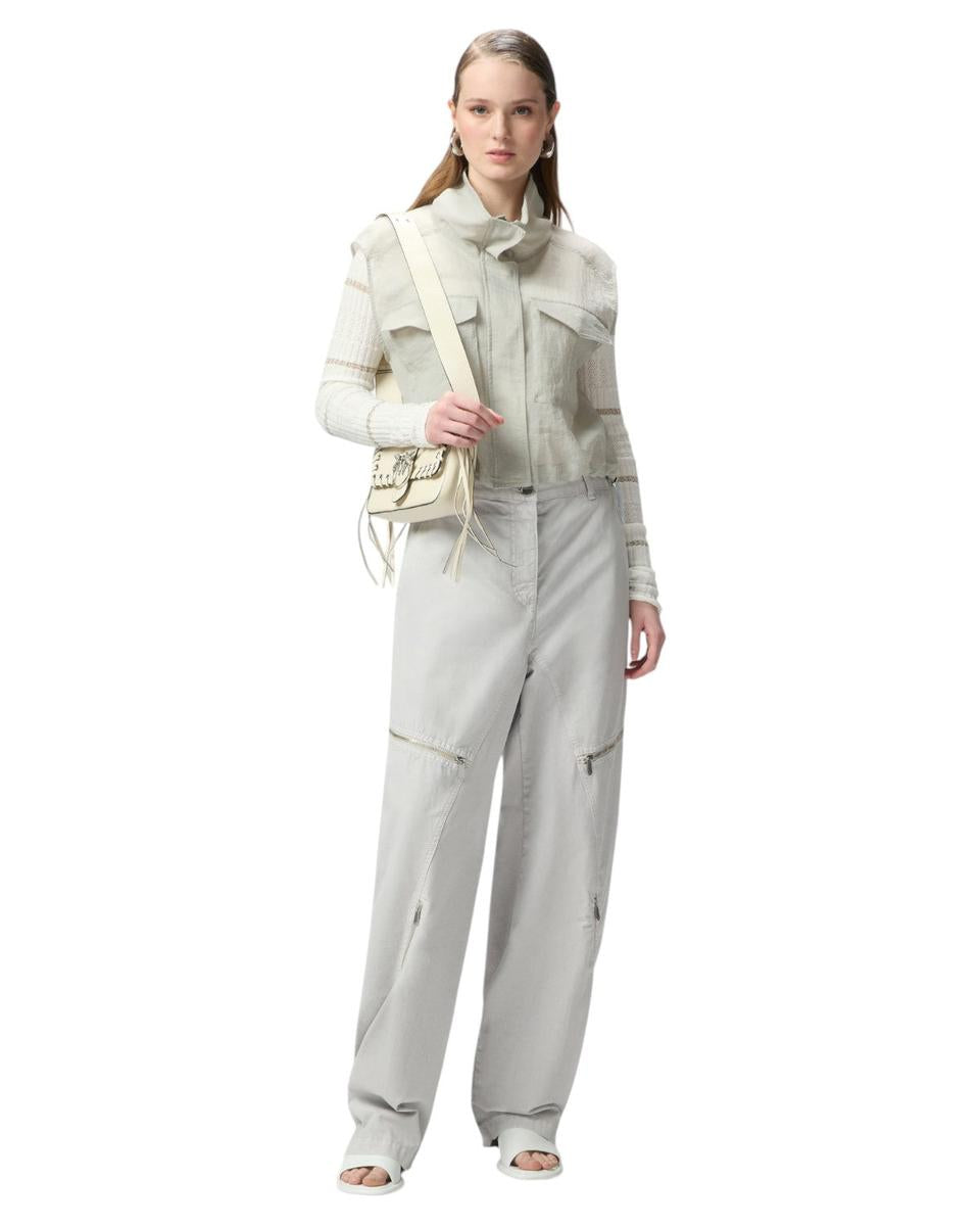 Maglia a Costine con Righe Metallizzate in Cotone e Seta-Pinko-Maglieria-Vittorio Citro Boutique