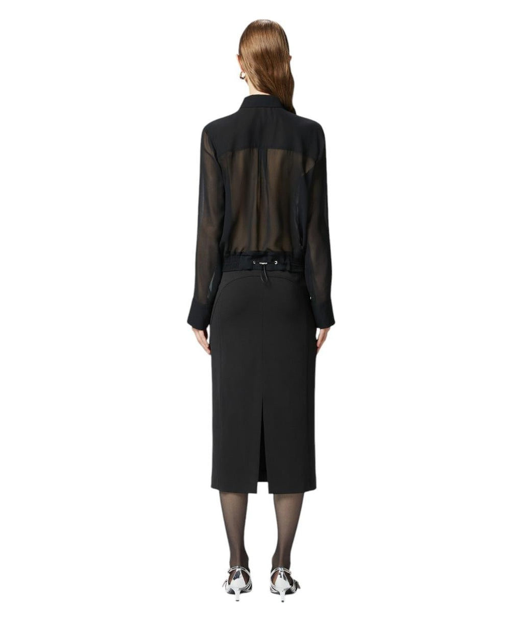 Camicetta in Georgette Leggera con Linea Bomber-Pinko-Camicie-Vittorio Citro Boutique
