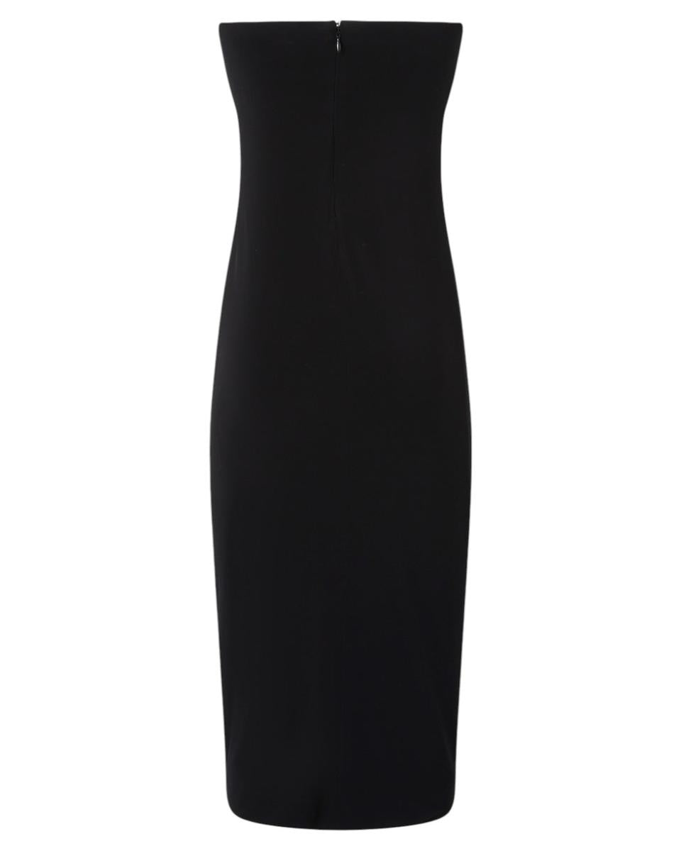 Abito Midi da Sera Cenerino con Scollo Sagomato Drappeggiato-Pinko-Abiti-Vittorio Citro Boutique