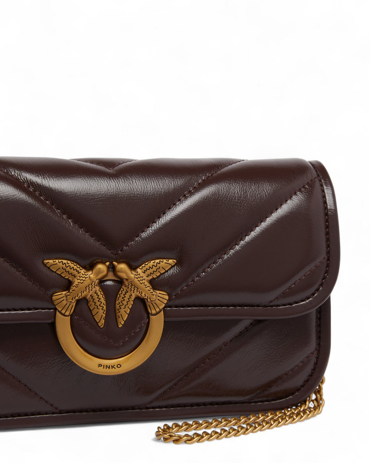 Love Bag Box Baguette Big in pelle chevron-Pinko-Borse a spalla-Vittorio Citro Boutique