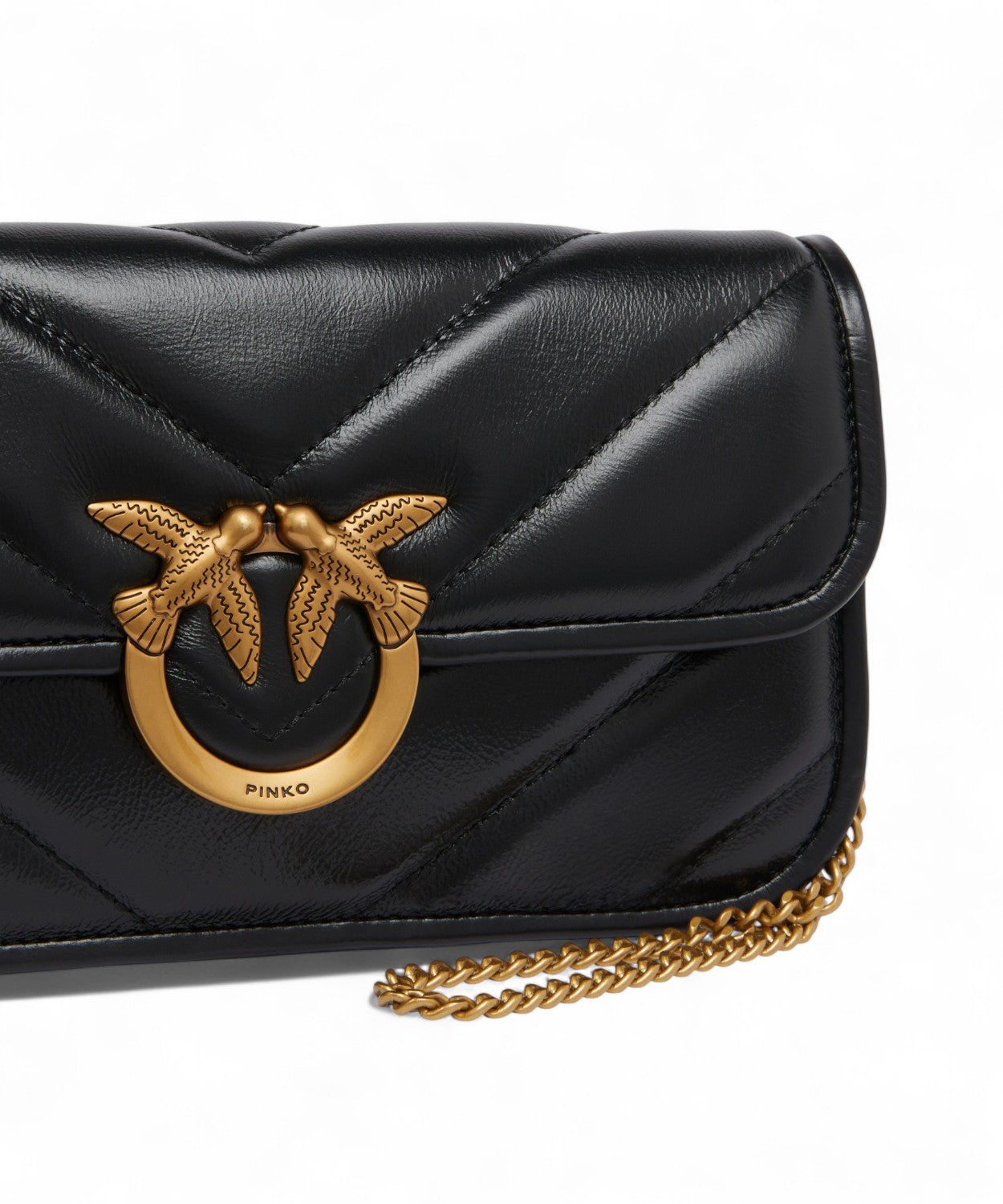 Love Bag Box Baguette Big in pelle chevron-Pinko-Borse a spalla-Vittorio Citro Boutique