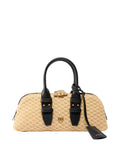 Borsa Pinko Escape Bag Mini in Rafia con Tracolla