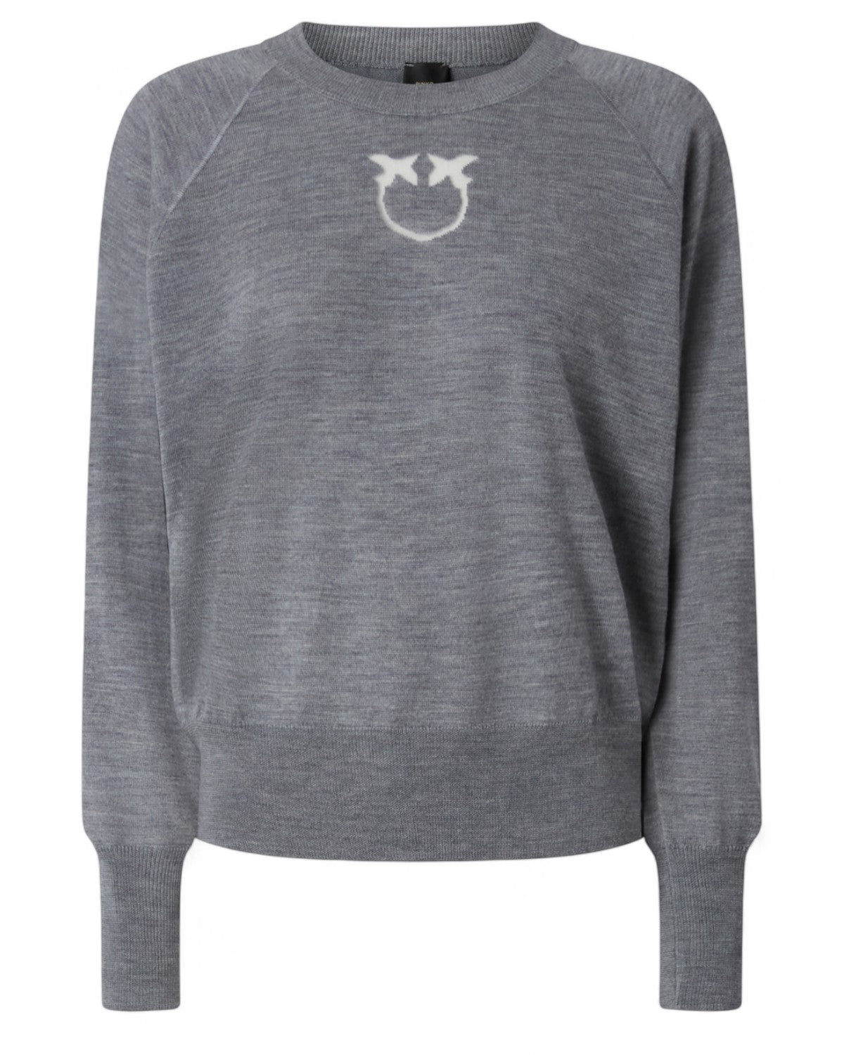 Maglia in Lana Merino con Logo Love Birds Dévoré-Pinko-Maglieria-Vittorio Citro Boutique