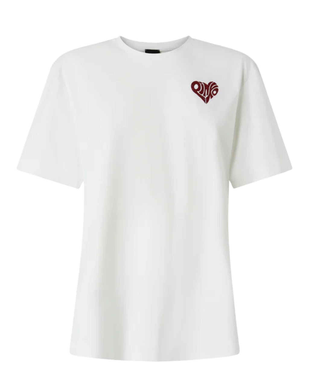 T-shirt PINKO Strepitoso en coton avec strass
