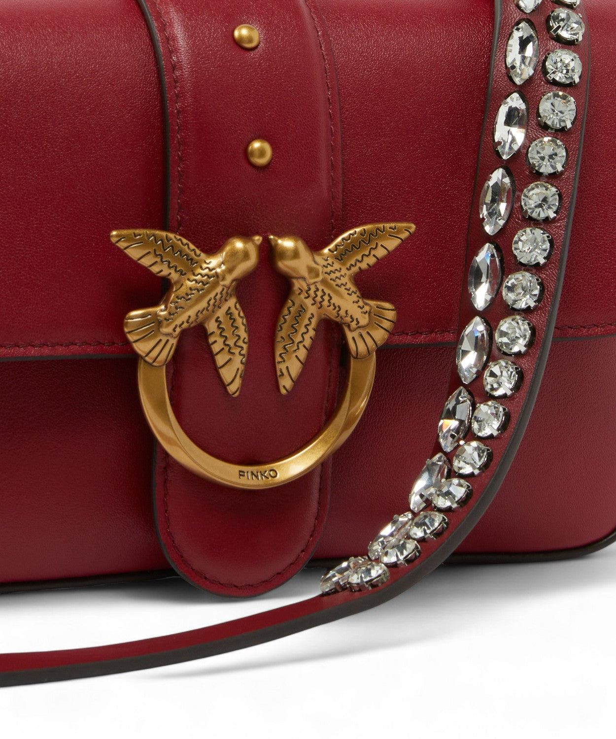 Mini Love Bag Slouchy in pelle con doppia tracolla-Pinko-Borse a spalla-Vittorio Citro Boutique