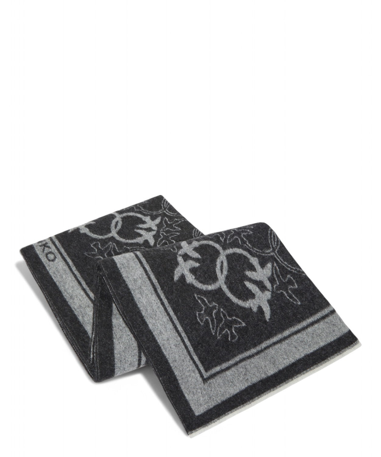 Mantella Pinko in misto lana con motivo Love Birds-Pinko-Sciarpe & stole-Vittorio Citro Boutique