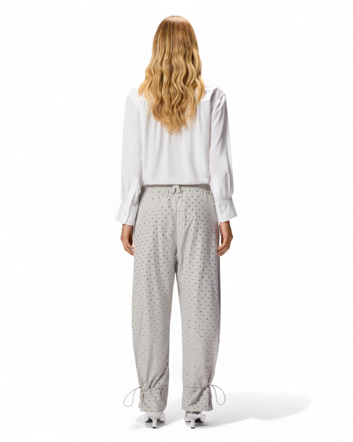 Pantaloni balloon con strass e borchie-Pinko-Pantaloni-Vittorio Citro Boutique