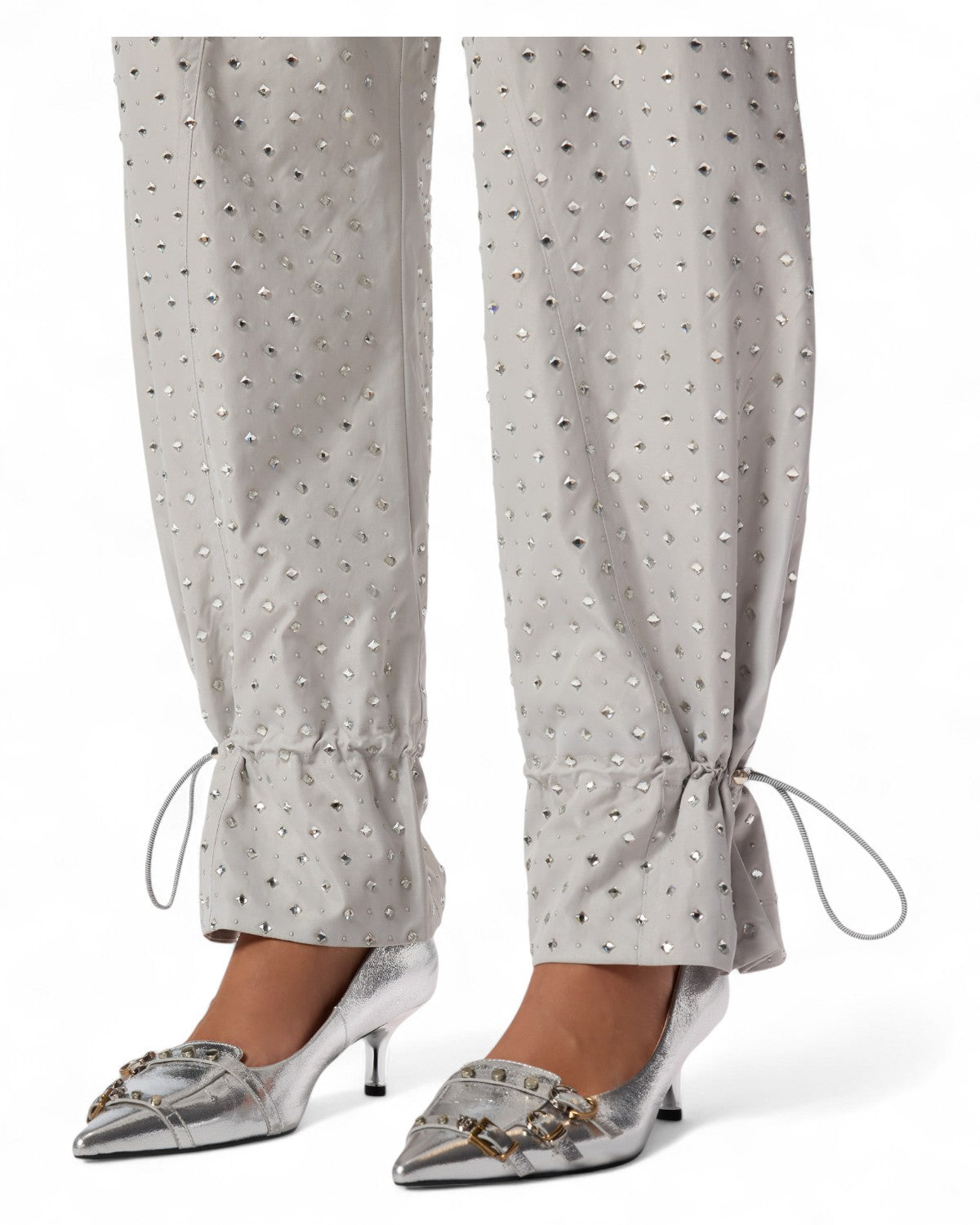 Pantaloni balloon con strass e borchie-Pinko-Pantaloni-Vittorio Citro Boutique