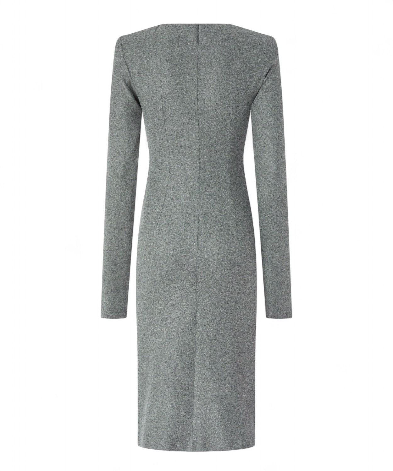 Vestito midi aderente in flanella con drappeggio-Pinko-Abiti-Vittorio Citro Boutique