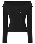Giacca aderente in crêpe stretch con spalle scoperte-Pinko-Giacche-Vittorio Citro Boutique