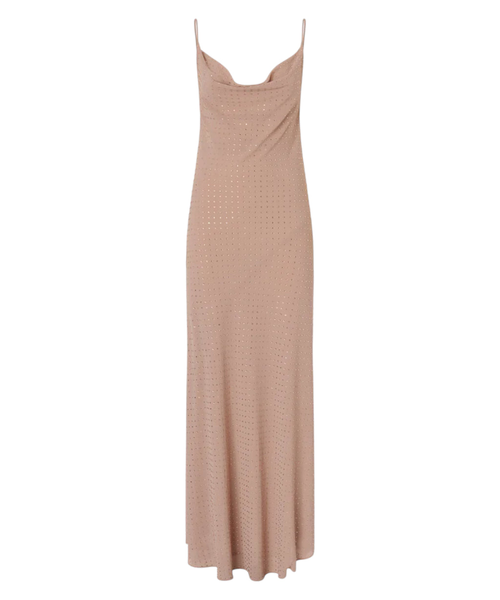 Robe longue slipdress PINKO avec strass