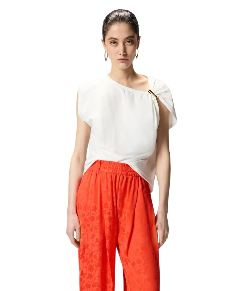 Top PINKO en coton stretch avec détail doré