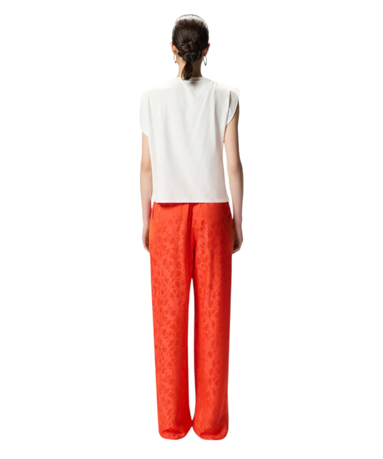 Top PINKO cotone stretch con dettaglio dorato