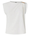 Top PINKO cotone stretch con dettaglio dorato
