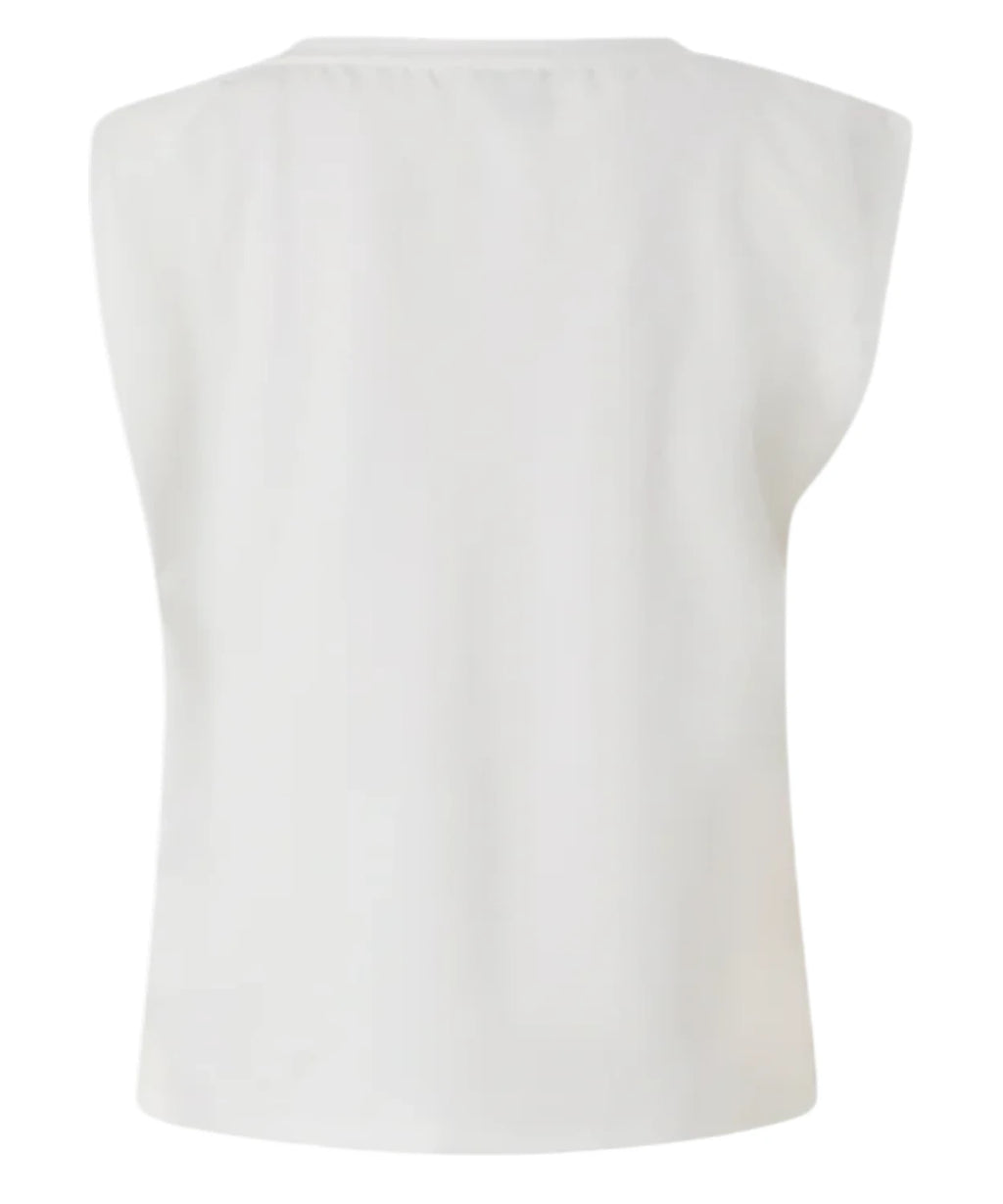 Top PINKO en coton stretch avec détail doré