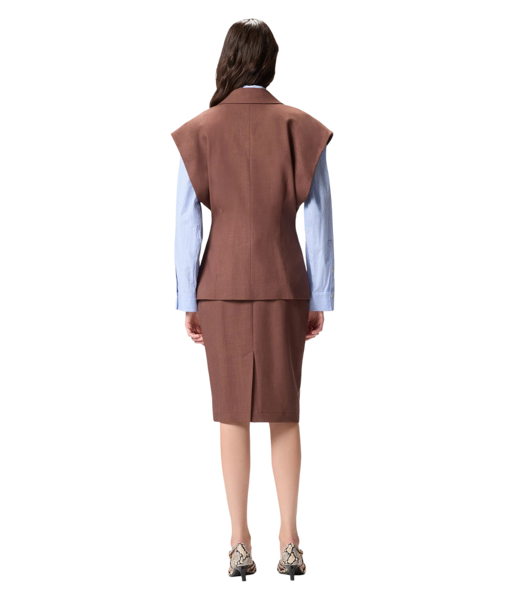 Veste sans manches FLOELLA Pinko effet lin