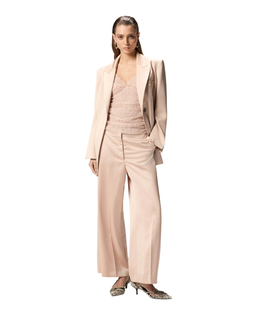 Veste en satin double face avec ceinture