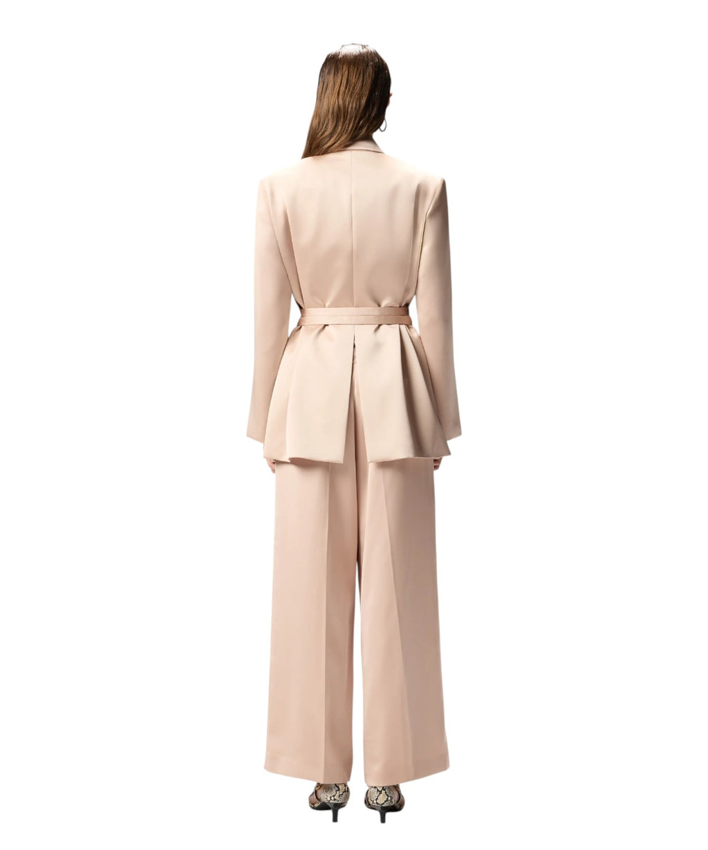 Veste en satin double face avec ceinture