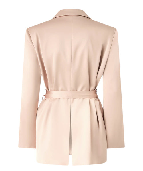 Veste en satin double face avec ceinture