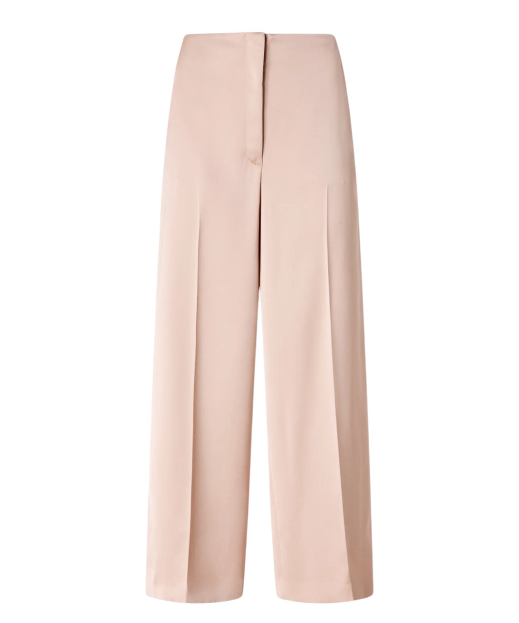 Pantalon en satin élégant avec pli repassé