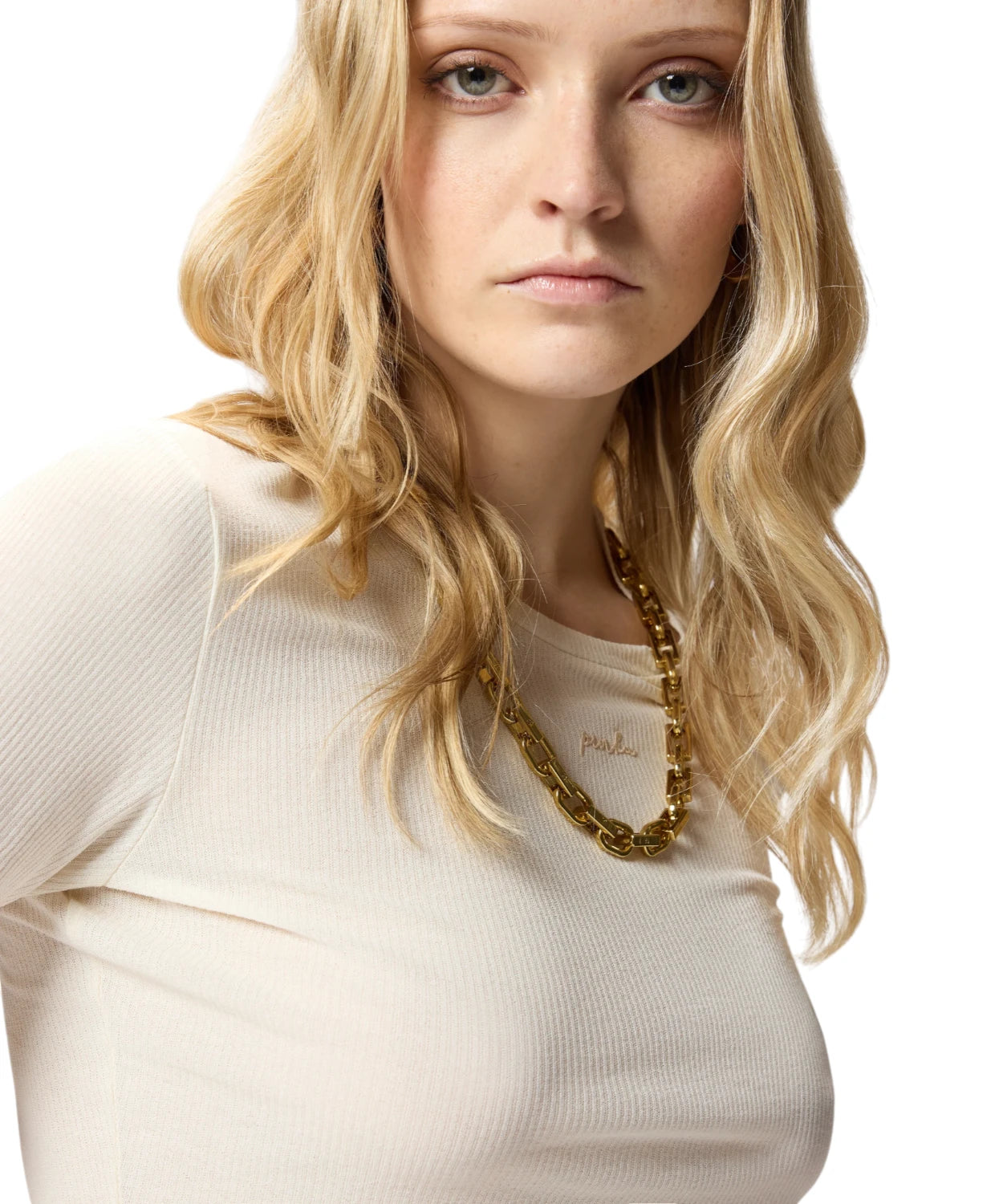 Maglia Cropped Pinko KYMBERLY con Catena Dorata