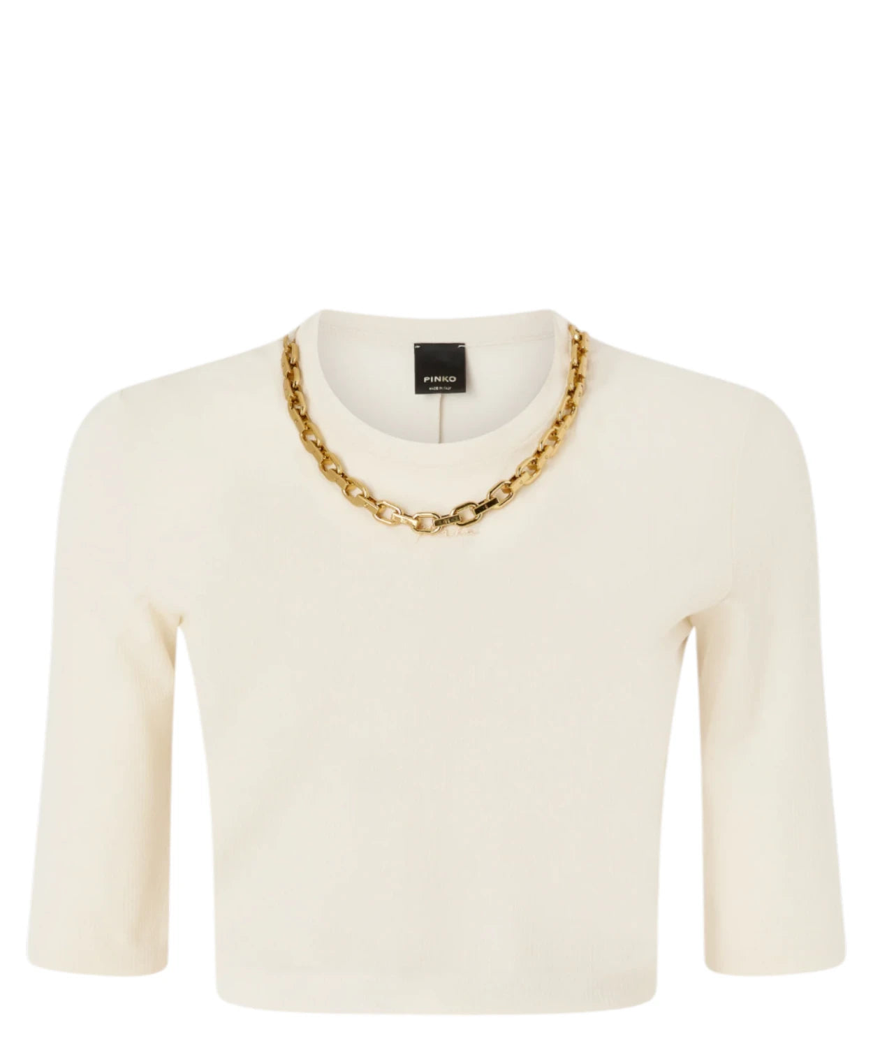 Maglia Cropped Pinko KYMBERLY con Catena Dorata