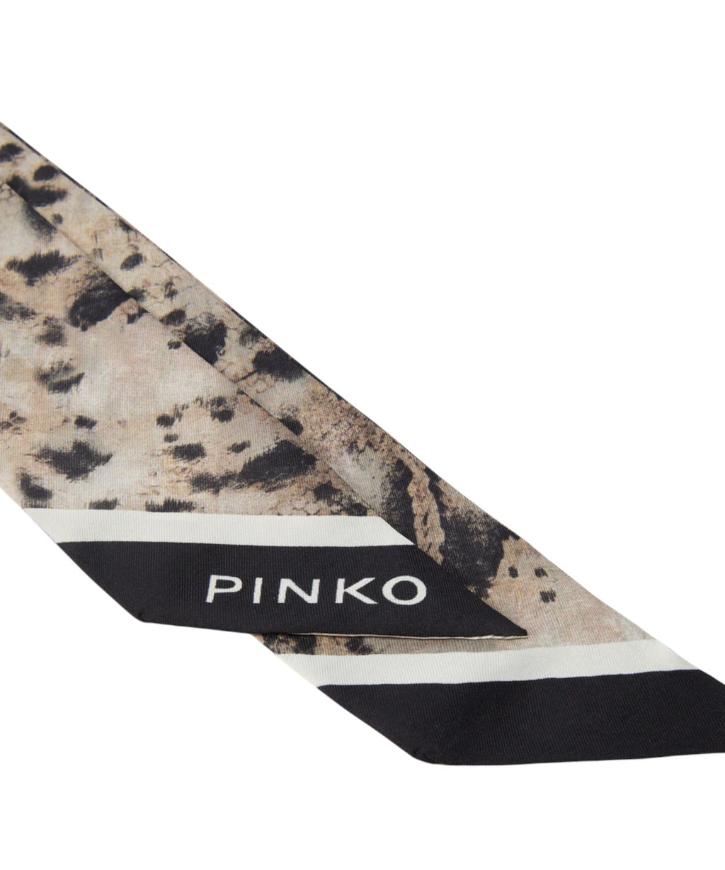 Foulard Twilly Pogo en mélange de soie avec imprimé serpent