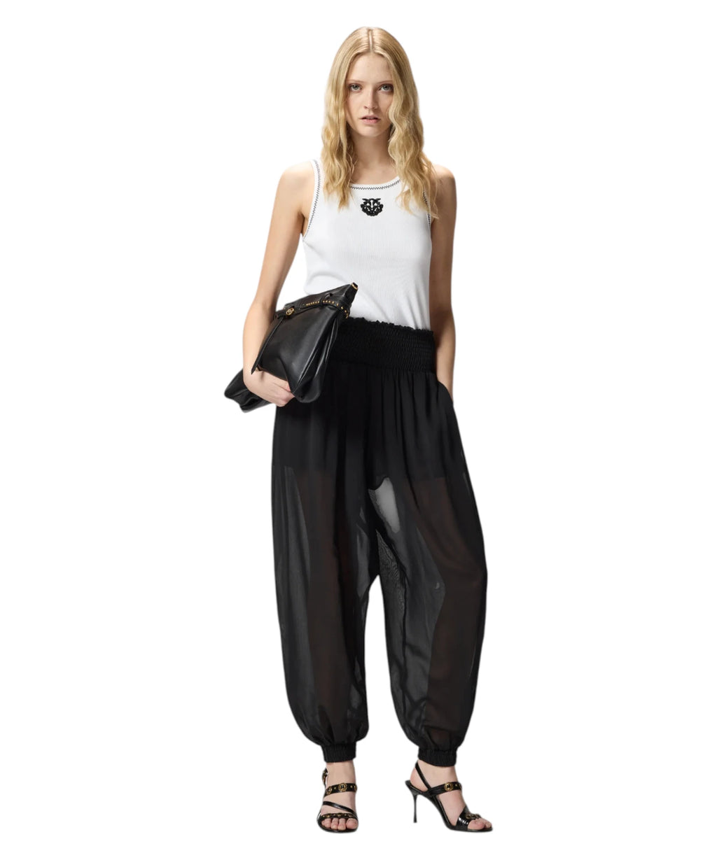 Pinko Canotta BITETTO en coton stretch avec broderie Love Birds