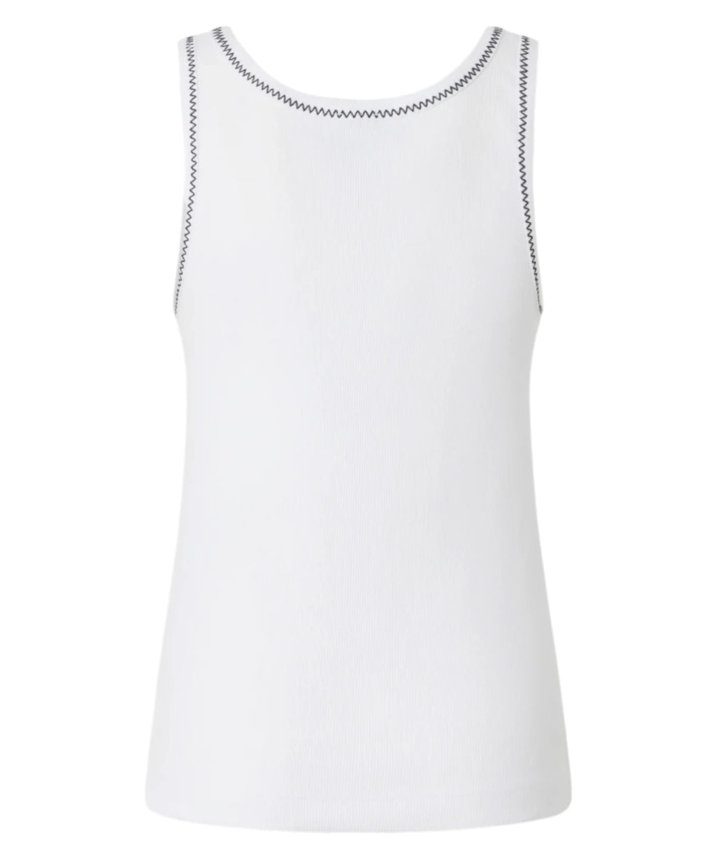 Pinko Canotta BITETTO en coton stretch avec broderie Love Birds
