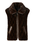 Gilet Effetto Pelliccia Pinko con Zip e Fodera
