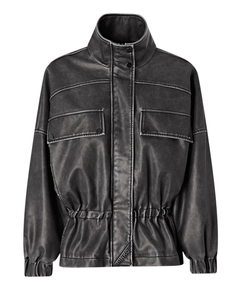 Caban Pinko Oversize con Finitura Vintage e Design Unico