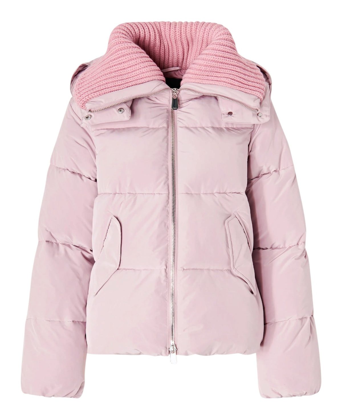 Piumino Pinko Dianthus Imbottito e Collo in Maglia