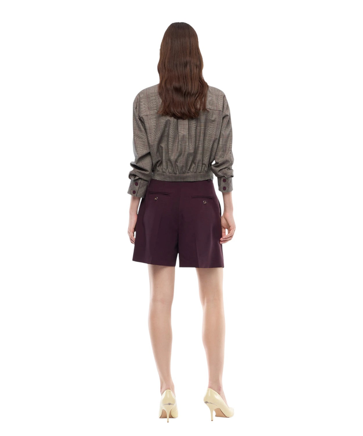 Shorts Pinko Shetana Eleganti con Piega Centrale